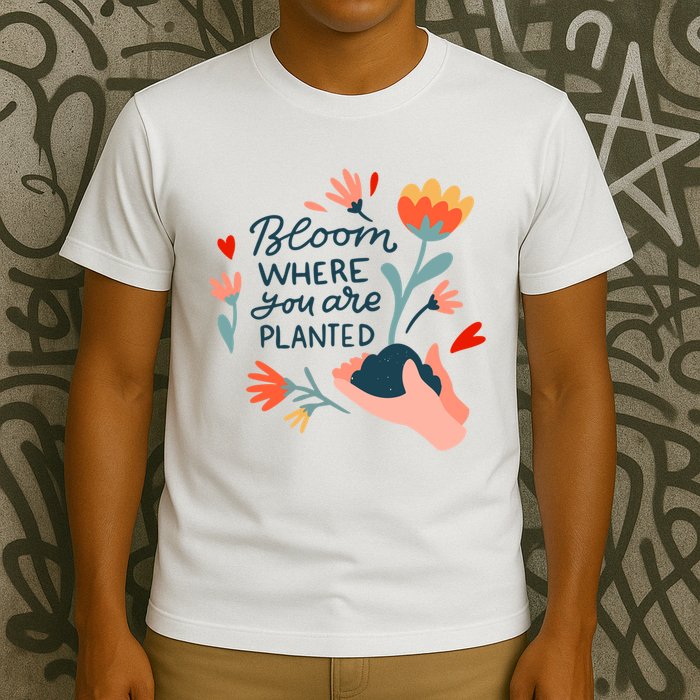 Bloom Where You Are Planted Nature T-Shirt