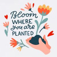 Bloom Where You Are Planted Nature Bucket Hat