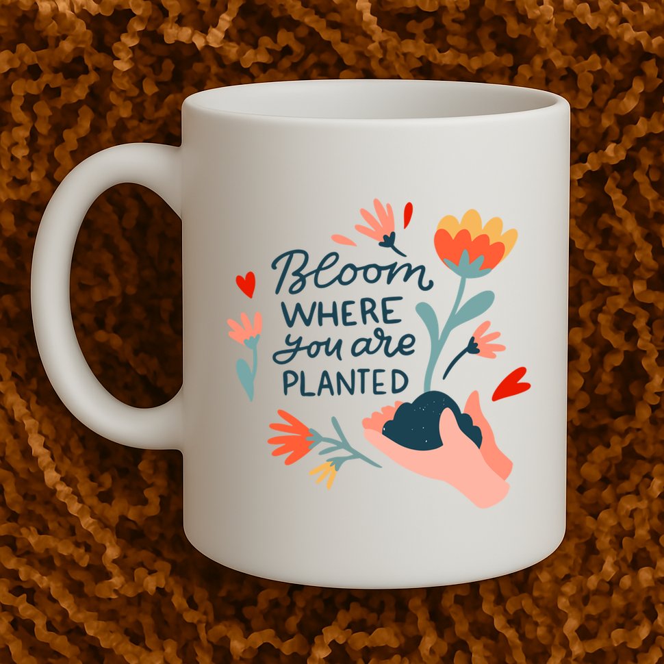 Bloom Where You Are Planted Nature Mug