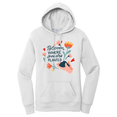 Bloom Where You Are Planted Nature Women's Pullover Hoodie