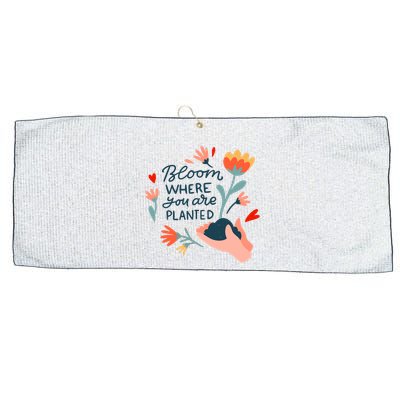 Bloom Where You Are Planted Nature Large Microfiber Waffle Golf Towel
