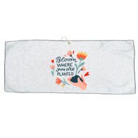 Bloom Where You Are Planted Nature Large Microfiber Waffle Golf Towel