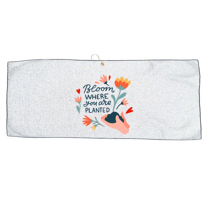 Bloom Where You Are Planted Nature Large Microfiber Waffle Golf Towel