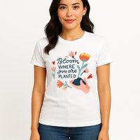 Bloom Where You Are Planted Nature Womens T-Shirt