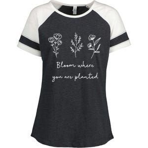 Bloom Where You Are Planted Tal Health Awareness Gift Enza Ladies Jersey Colorblock Tee