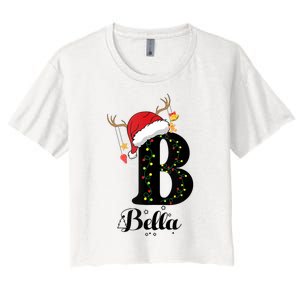 Bella Xmas Gift Name Personalized Funny Christmas Tank Top Women's Crop Top Tee