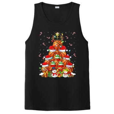 Basketball Xmas Lighting Tree Santa Basketball Christmas Meaningful Gift PosiCharge Competitor Tank