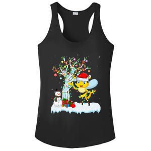 Bee Xmas Lighting Tree Santa Hat Bee Christmas Ladies PosiCharge Competitor Racerback Tank