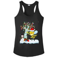 Bee Xmas Lighting Tree Santa Hat Bee Christmas Ladies PosiCharge Competitor Racerback Tank