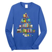 Bookworm Xmas Lighting Librarian Library Book Christmas Tree Cool Gift Long Sleeve Shirt