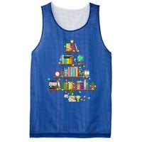 Bookworm Xmas Lighting Librarian Library Book Christmas Tree Cool Gift Mesh Reversible Basketball Jersey Tank