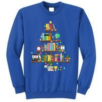 Bookworm Xmas Lighting Librarian Library Book Christmas Tree Cool Gift Tall Sweatshirt