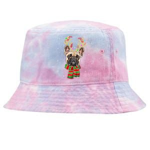 Bulldog Xmas Lighting Holiday Santa Bulldog Christmas Cute Gift Tie-Dyed Bucket Hat