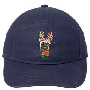 Bulldog Xmas Lighting Holiday Santa Bulldog Christmas Cute Gift 7-Panel Snapback Hat