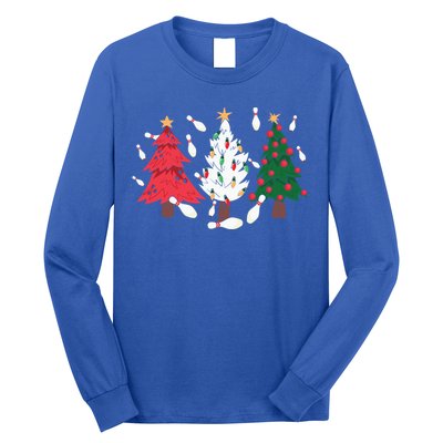 Bowling Xmas Lighting Santa Bowling Christmas Tree Great Gift Long Sleeve Shirt