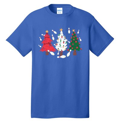 Bowling Xmas Lighting Santa Bowling Christmas Tree Great Gift Tall T-Shirt