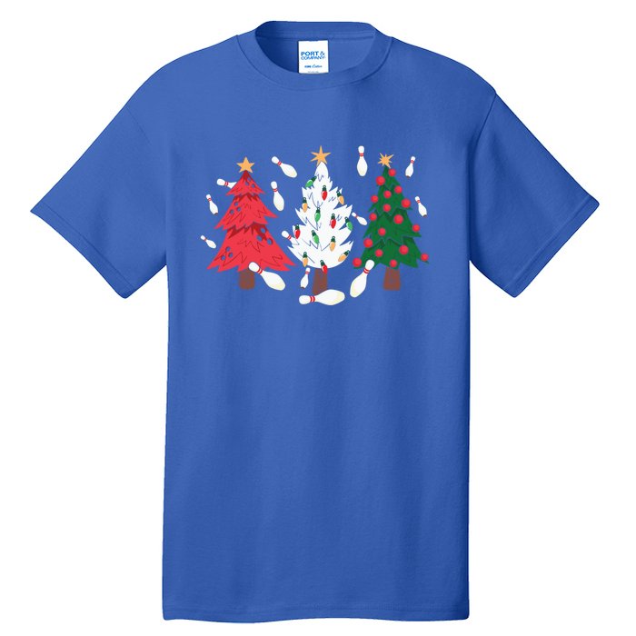 Bowling Xmas Lighting Santa Bowling Christmas Tree Great Gift Tall T-Shirt