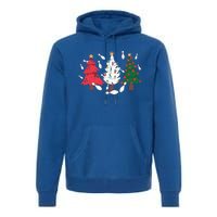 Bowling Xmas Lighting Santa Bowling Christmas Tree Great Gift Premium Hoodie