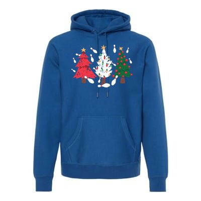 Bowling Xmas Lighting Santa Bowling Christmas Tree Great Gift Premium Hoodie