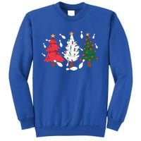 Bowling Xmas Lighting Santa Bowling Christmas Tree Great Gift Tall Sweatshirt