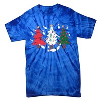 Bowling Xmas Lighting Santa Bowling Christmas Tree Great Gift Tie-Dye T-Shirt