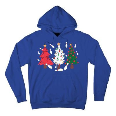 Bowling Xmas Lighting Santa Bowling Christmas Tree Great Gift Tall Hoodie