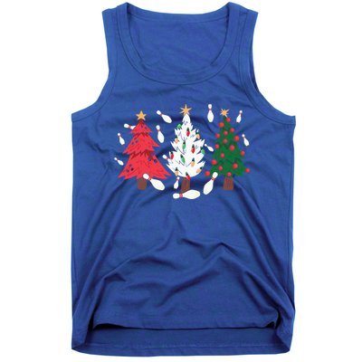 Bowling Xmas Lighting Santa Bowling Christmas Tree Great Gift Tank Top