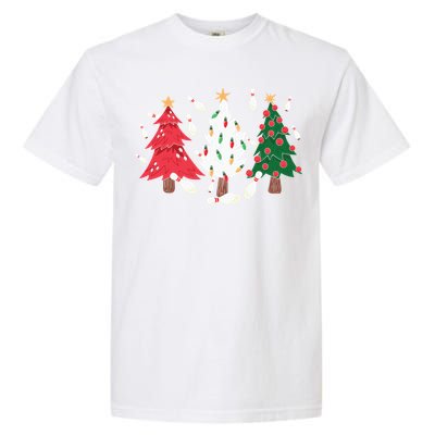 Bowling Xmas Lighting Santa Bowling Christmas Tree Great Gift Garment-Dyed Heavyweight T-Shirt