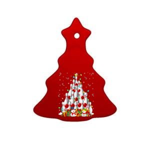 Bowling Xmas Lighting Tree Santa Bowling Christmas Gift Ceramic Tree Ornament