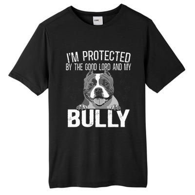 Bully Xl Pitbull Protected By The Lord And My American Bully Tall Fusion ChromaSoft Performance T-Shirt