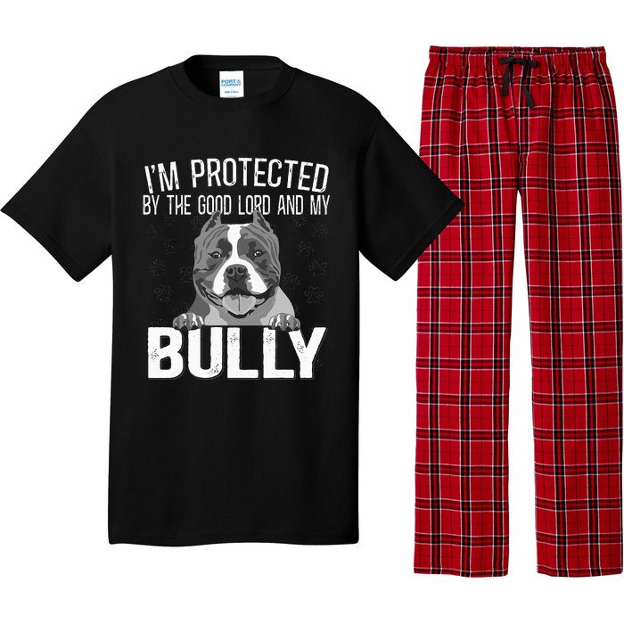 Bully Xl Pitbull Protected By The Lord And My American Bully Pajama Set