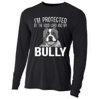 Bully Xl Pitbull Protected By The Lord And My American Bully Cooling Performance Long Sleeve Crew