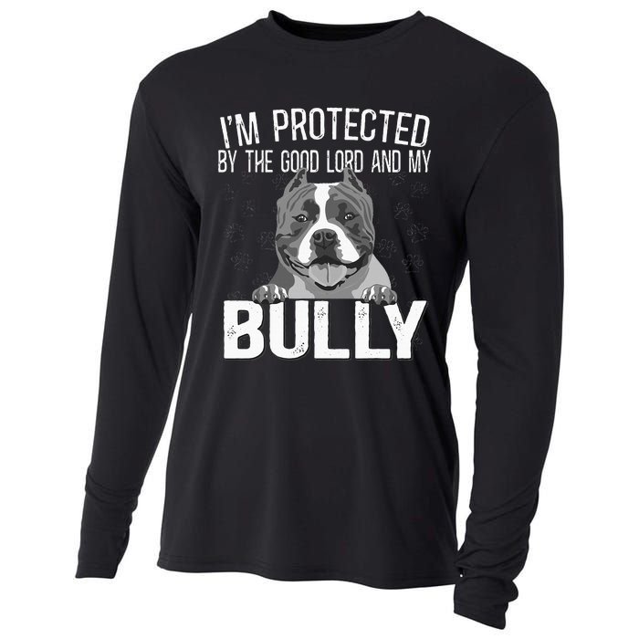 Bully Xl Pitbull Protected By The Lord And My American Bully Cooling Performance Long Sleeve Crew