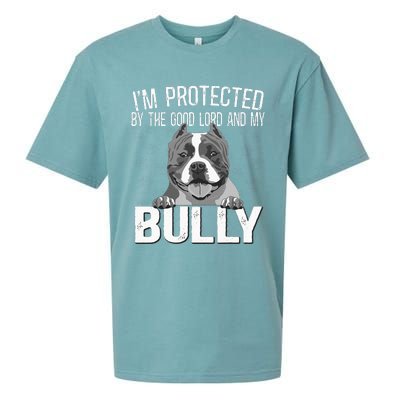 Bully Xl Pitbull Protected By The Lord And My American Bully Sueded Cloud Jersey T-Shirt