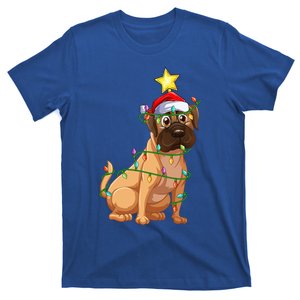 Bulldog Xmas Tree Lighting Santa Bulldog Christmas Gift T-Shirt