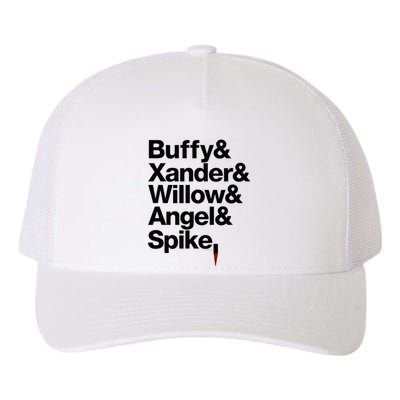 Buffy Xander Willow Angel Spike Yupoong Adult 5-Panel Trucker Hat