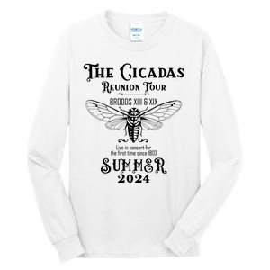 Brood Xix Xiii Cicada Invasion Summer 2024 Cicada 80s Band Tall Long Sleeve T-Shirt