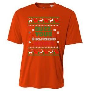 Buzz Xmas Your Girlfriend Woof! Ugly Christmas Sweater Cooling Performance Crew T-Shirt