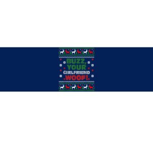 Buzz Xmas Your Girlfriend Woof! Ugly Christmas Sweater Bumper Sticker