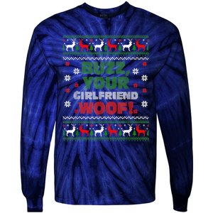 Buzz Xmas Your Girlfriend Woof! Ugly Christmas Sweater Tie-Dye Long Sleeve Shirt