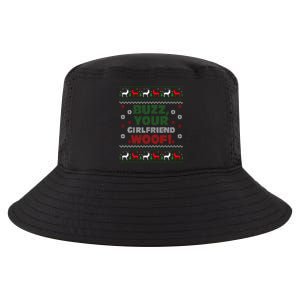 Buzz Xmas Your Girlfriend Woof! Ugly Christmas Sweater Cool Comfort Performance Bucket Hat