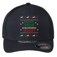 Buzz Xmas Your Girlfriend Woof! Ugly Christmas Sweater Flexfit Unipanel Trucker Cap