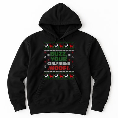 Buzz Xmas Your Girlfriend Woof! Ugly Christmas Sweater Hoodie