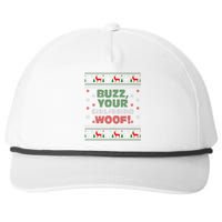 Buzz Xmas Your Girlfriend Woof! Ugly Christmas Sweater Snapback Five-Panel Rope Hat