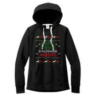 Buzz Xmas Your Girlfriend Woof! Ugly Christmas Sweater Women's Fleece Hoodie