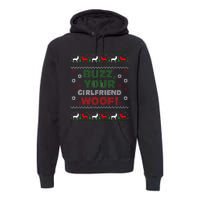 Buzz Xmas Your Girlfriend Woof! Ugly Christmas Sweater Premium Hoodie