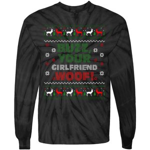 Buzz Xmas Your Girlfriend Woof! Ugly Christmas Sweater Tie-Dye Long Sleeve Shirt