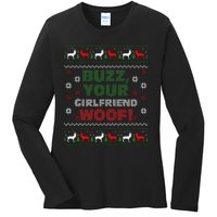 Buzz Xmas Your Girlfriend Woof! Ugly Christmas Sweater Ladies Long Sleeve Shirt