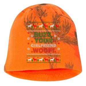 Buzz Xmas Your Girlfriend Woof! Ugly Christmas Sweater Kati - Camo Knit Beanie