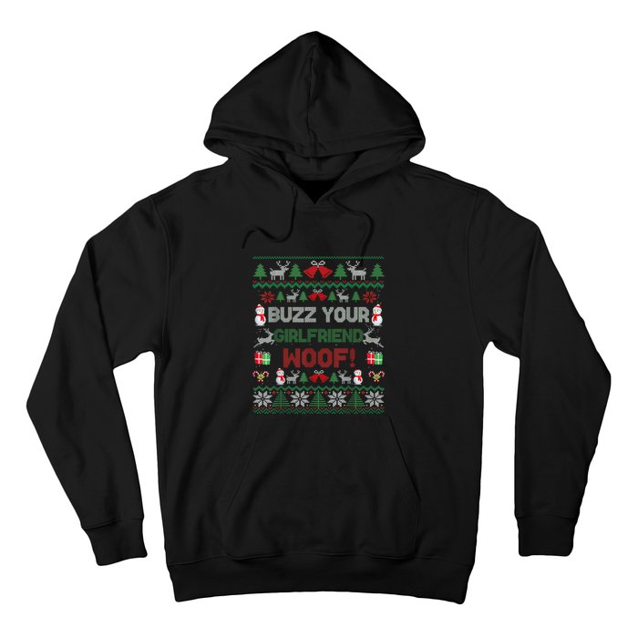 Buzz Xmas Your Girlfriend Woof! Ugly Christmas Sweater Hoodie